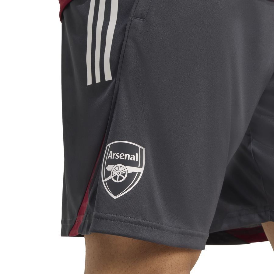 Arsenal Training Shorts Tiro 25 EU - Dark Grey/Collegiate Burgundy - Men's-SoccerKits Hub | Buy Soccer Jerseys Online